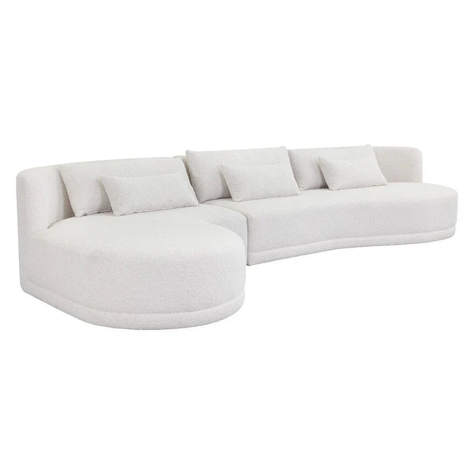 Sunpan Laken Sofa Chaise LAF - Copenhagen White