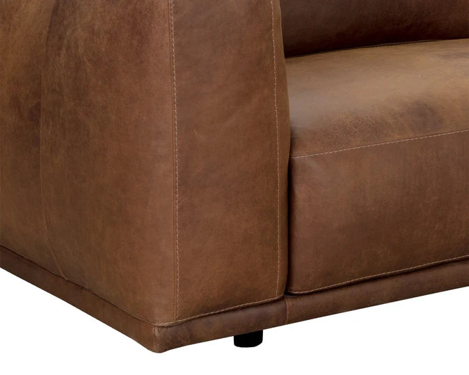 Sunpan Beau Sofa Chaise - Raf - Lucia Tobacco Leather