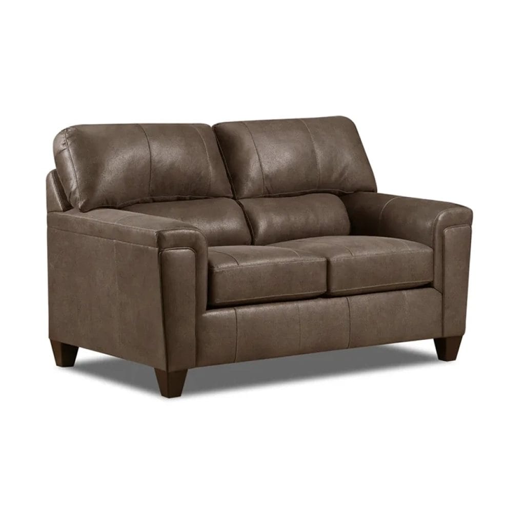 Montegro Java Brown Microfiber Rustic Living Room Set Includes Sofa and Loveseat