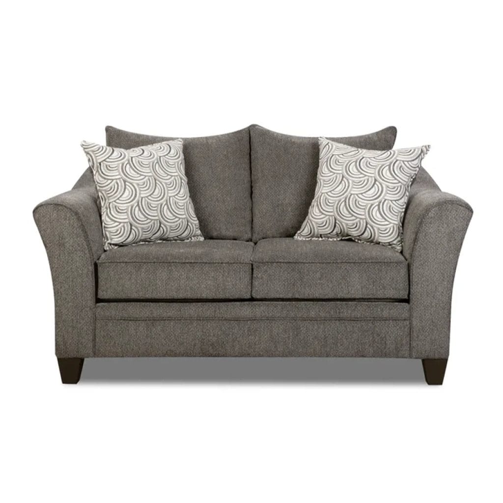 Hadley Pewter Gray Casual Living Room Set Includes Sofa and Loveseat