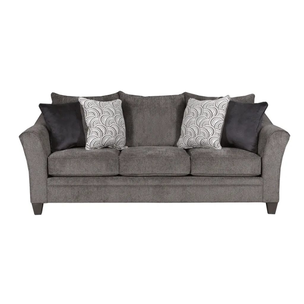 Hadley Pewter Gray Casual Living Room Set Includes Sofa and Loveseat